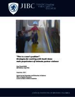 "This is a man’s problem": strategies for working with South Asian male perpetrators of intimate partner violence