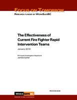 The effectiveness of current fire fighter rapid intervention teams
