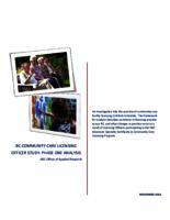 BC community care licensing officer study: phase one analysis