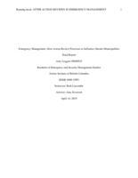 Emergency management after-action review processes to influence Ontario Municipalities