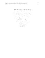 Police officers: stress and decision-making