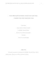 Factors influencing retraumatization amongst sexual assault victims: a qualitative study of the criminal justice system