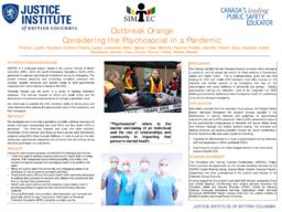 Outbreak orange: considering the psychosocial in a pandemic