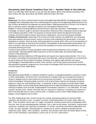 Mass-gathering health research foundational theory: part 1 - population models for mass gatherings