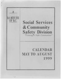 Social services & community safety division calendar May to August 1999