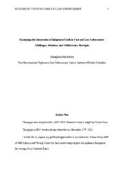 Examining the intersection of Indigenous youth in care and law enforcement: challenges, solutions, and collaborative strategies