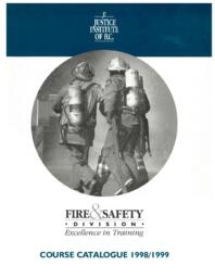 Fire and safety division excellence in training course catalogue 1998-1999