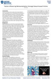 Factors influencing retraumatization amongst sexual assault victims: a qualitative study of the criminal justice system