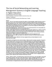 The use of social networking and learning management systems in English language teaching in higher education