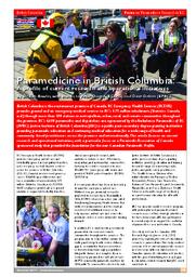 Paramedicine in British Columbia: a profile of current research and operational initiatives
