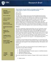 What do police recruits identify as strategies to deal with their triggers/biases to deliver fair and impartial policing?
