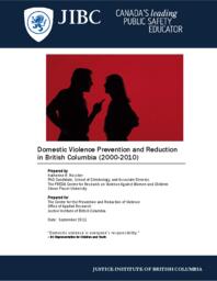 Domestic violence prevention and reduction in British Columbia (2000-2010)