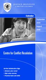 Centre for conflict resolution calendar September 2004 to August 2005