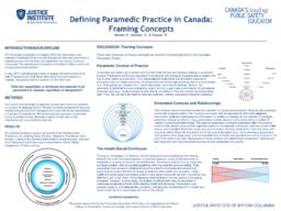 Defining paramedic practice in Canada: framing concepts