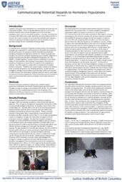 Communicating potential hazards to homeless populations