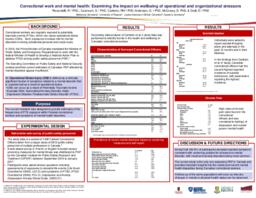 Correctional work and mental health: examining the impact on wellbeing of operational and organizational stressors