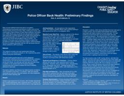Police officer back health: preliminary findings