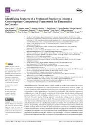 Identifying features of a system of practice to inform a contemporary competency framework for paramedics in Canada
