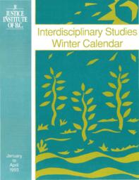 Interdisciplinary studies winter calendar January to April 1993