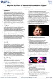 What are the effects of domestic violence against children?