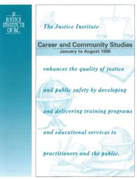 Career and community studies calendar January to August 1996