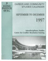 Career and community studies calendar September to December 1997