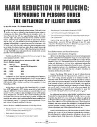 Harm reduction in policing: responding to persons under the influence of illicit drugs