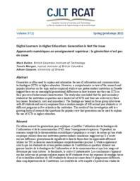 Digital learners in higher education: generation is not the issue