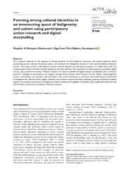 Forming strong cultural identities in an intersecting space of indigeneity and autism using research and digital storytelling