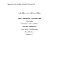 Police officers: stress and decision-making