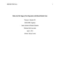 Before the fall: support first responders in mental health crises