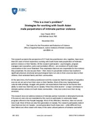 "This is a man’s problem": strategies for working with South Asian male perpetrators of intimate partner violence - Executive Summary