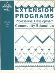 Extension programs schedule January - June, 1991