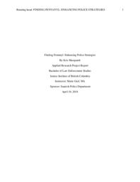 Finding fentanyl: enhancing police strategies
