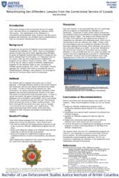 Rehabilitating sexual offenders: lessons from the Correctional Service of Canada