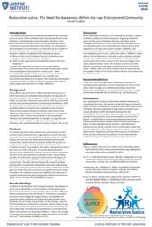 Restorative justice: the need for awareness within the law enforcement community