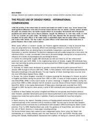 The police use of deadly force: international comparisons