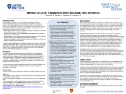 Impact study: students with disabilities website