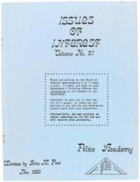 Issues of interest Vol.21, November 1985