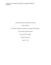 Examining the impact of presenteeism in policing