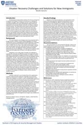 Disaster recovery challenges and solutions for new immigrants