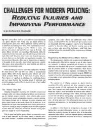 Challenges for modern policing: reducing injuries and improving performance