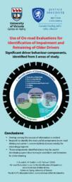 Use of on-road evaluations for identification of impairment and retraining of older drivers