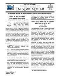 In service: 10-8 Vol.1: Iss.9, 2001