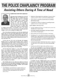 The police chaplaincy program: assisting others during a time of need