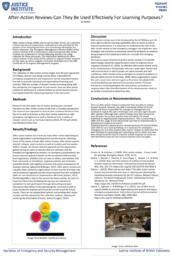After-action reviews-can they be used effectively for learning purposes?