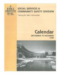Social services and community safety division calendar September to December 1999