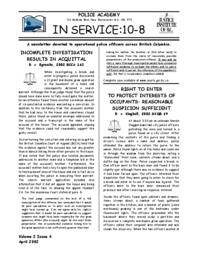 In service: 10-8 Vol.2: Iss.4, 2002