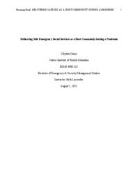 Delivering safe emergency social services as a host community during a pandemic