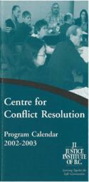 Centre for conflict resolution program calendar 2002-2003